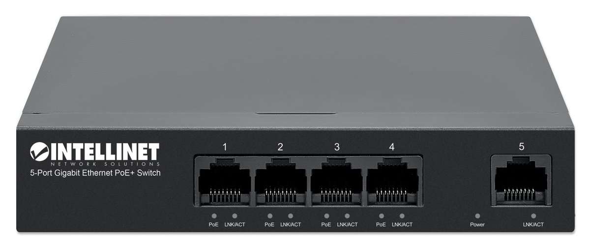 Switch Ethernet PoE+ Intellinet de 5 Puertos - 4 Puertos - Imagen 3
