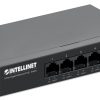 Switch Ethernet PoE+ Intellinet de 5 Puertos - 4 Puertos