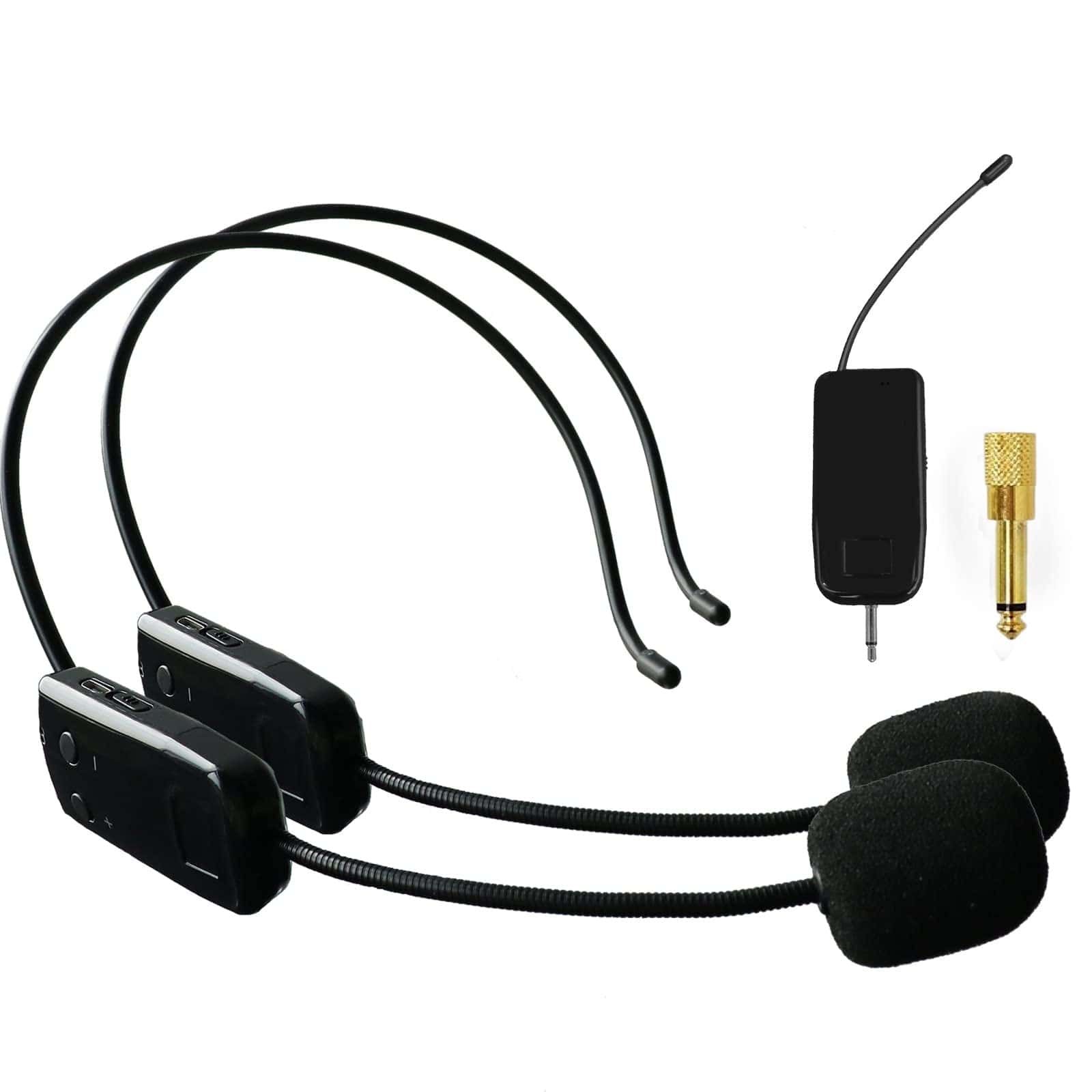Sistema de Micrófono Inalámbrico para 2 Personas, 2.4G Dual