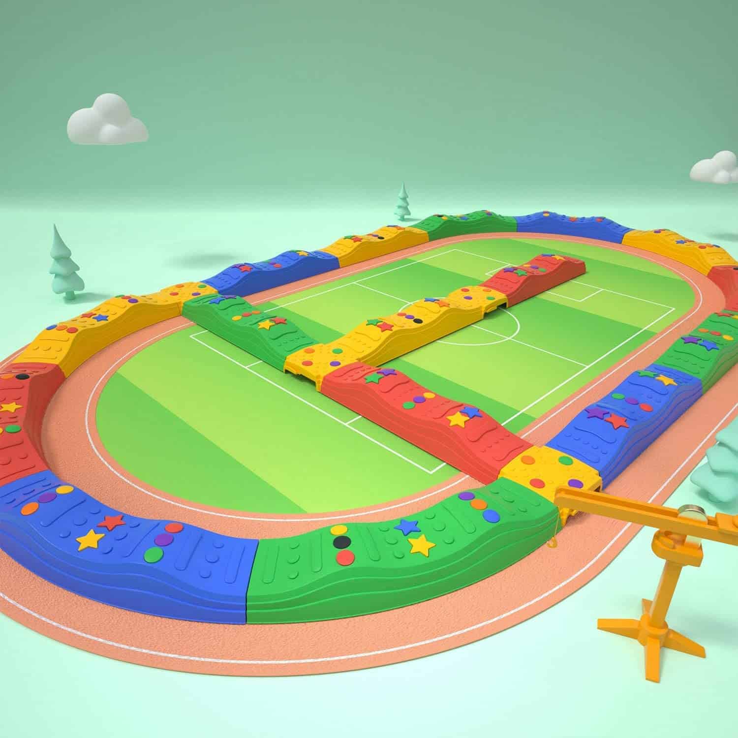 Juego de Equilibrio Infantil con Piedras de Paso para Niños