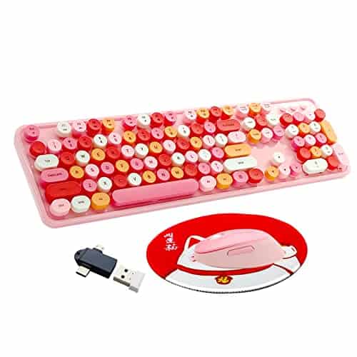 Combo de Teclado y Ratón Inalámbrico Seaciyan, Ergonómico y