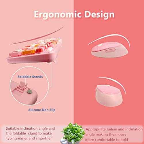 Combo de Teclado y Ratón Inalámbrico Seaciyan, Ergonómico y - Imagen 8