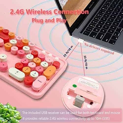 Combo de Teclado y Ratón Inalámbrico Seaciyan, Ergonómico y - Imagen 4