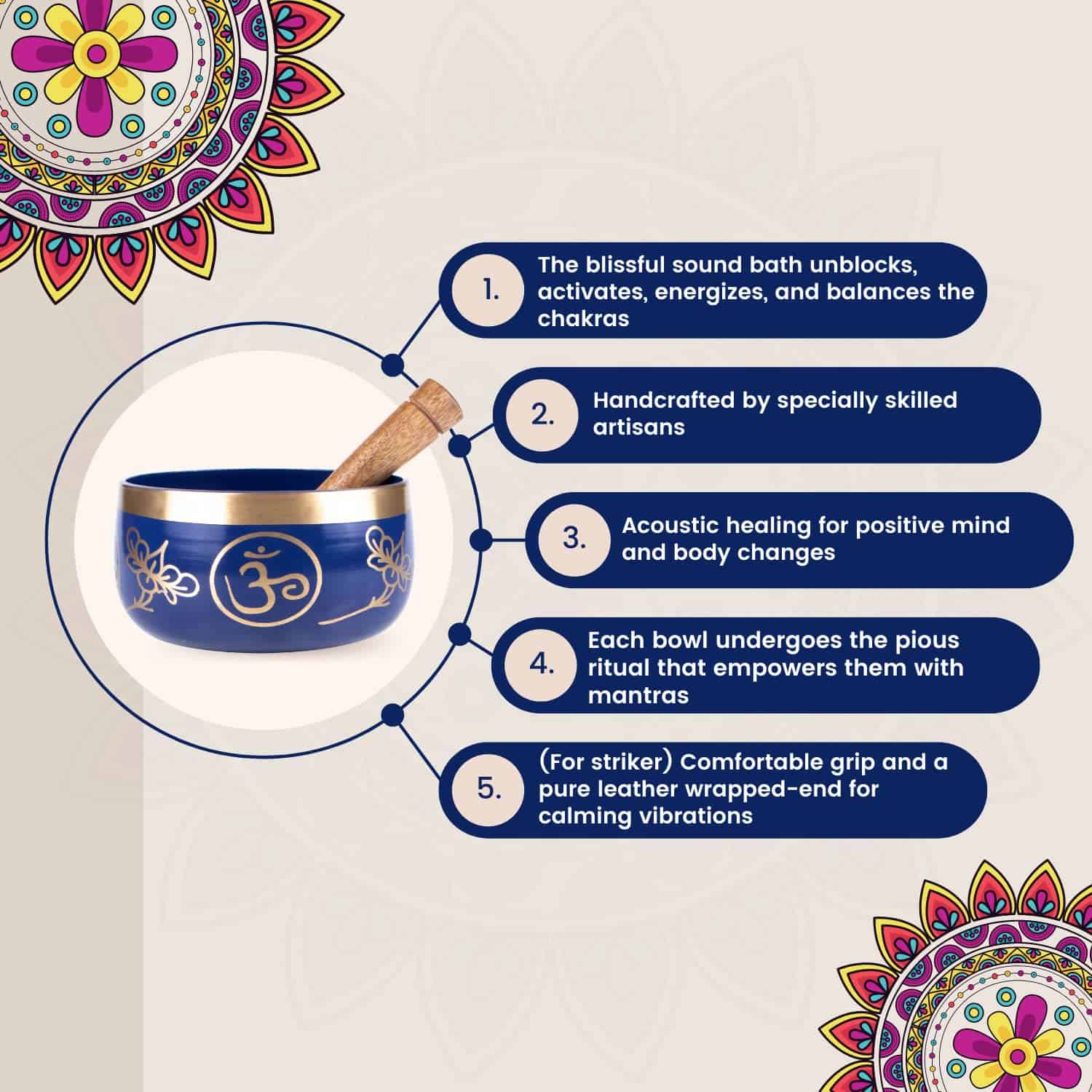 Tazón de canto budista Anahata Cosynee - Afinado al 4º - Imagen 5