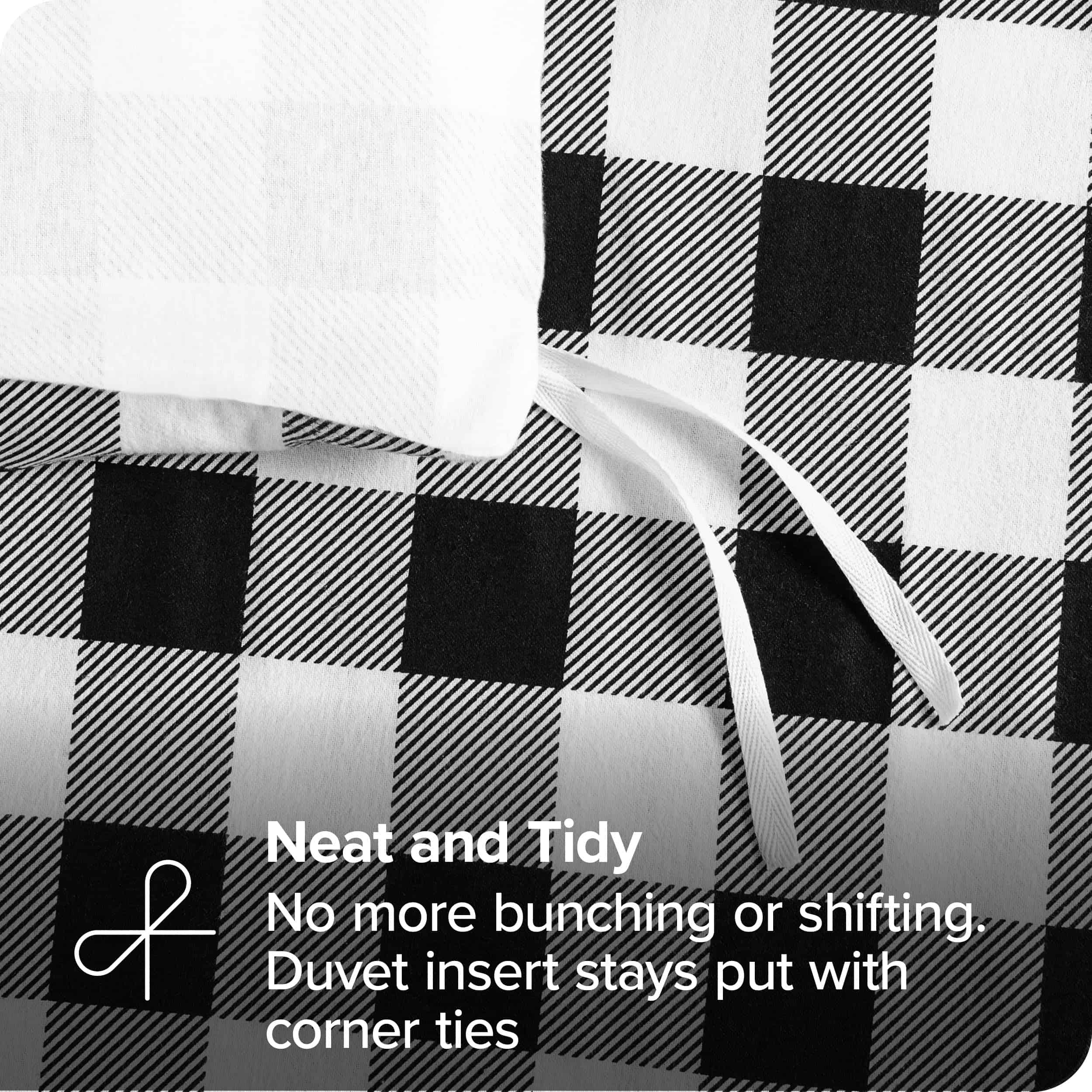 Juego de Funda Nórdica de Franela Bare Home - -Cuadros Buffa - Imagen 6