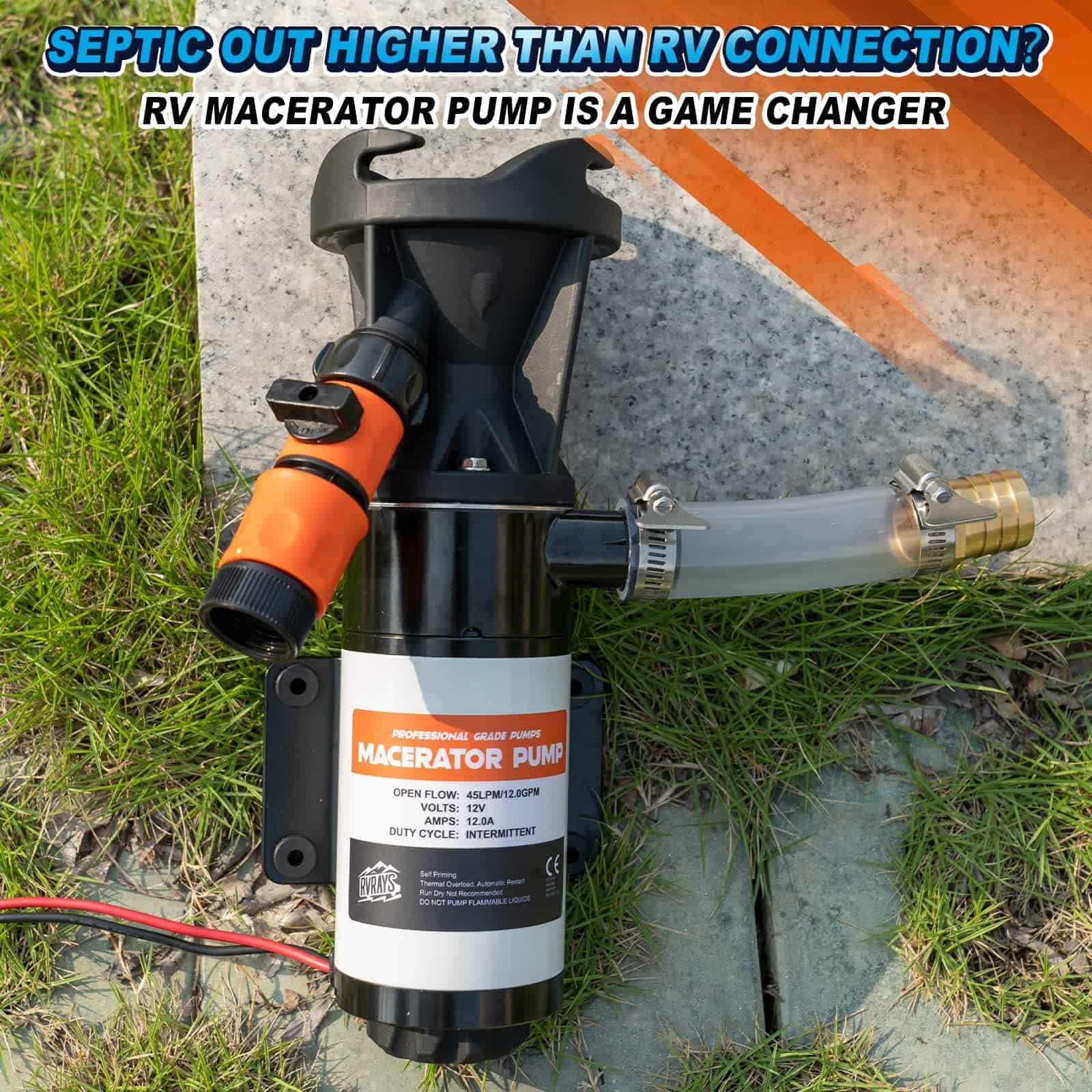 Bomba Trituradora RVRAYS para Agua Residual de RV 12v, - Imagen 10