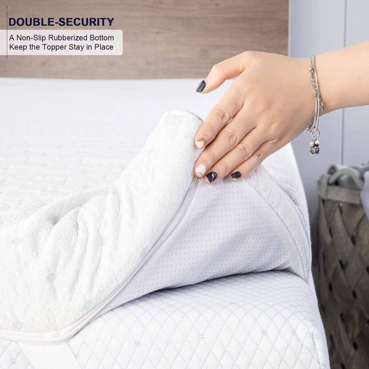 Funda de protector de colchón de 4 pulgadas para topper de - Imagen 6
