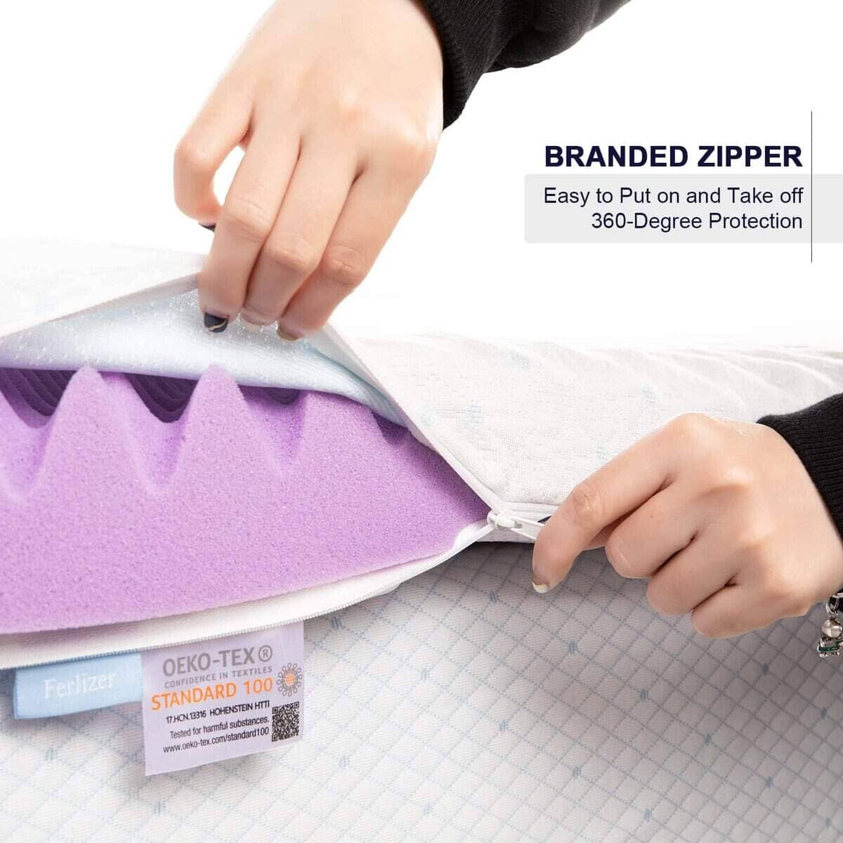 Funda de protector de colchón de 4 pulgadas para topper de - Imagen 4