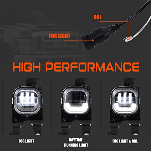 Luces antiniebla LED con DRL para Ford F250 F350 F450 Super - Imagen 3