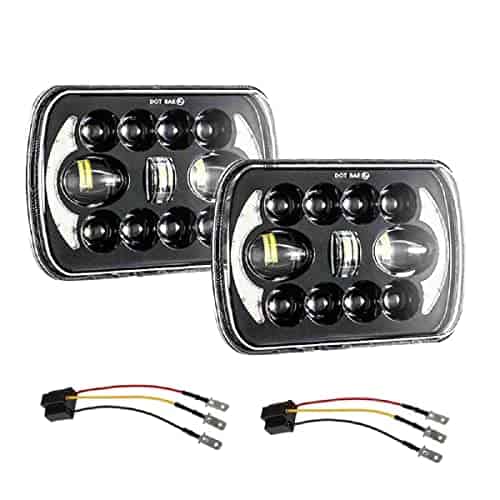 Par de faros LED 5X7 7X6 pulgadas con Haz Alto Bajo DRL Luz