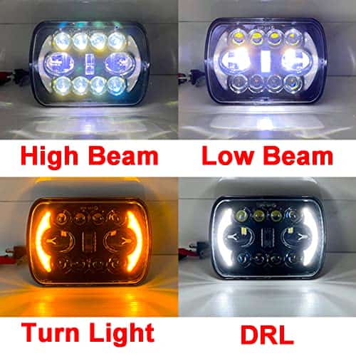 Par de faros LED 5X7 7X6 pulgadas con Haz Alto Bajo DRL Luz - Imagen 3