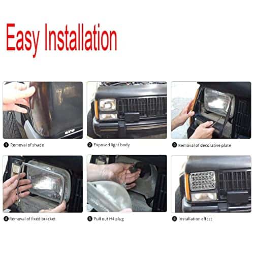 Par de faros LED 5X7 7X6 pulgadas con Haz Alto Bajo DRL Luz - Imagen 9