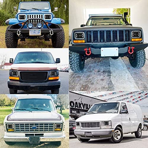 Par de faros LED 5X7 7X6 pulgadas con Haz Alto Bajo DRL Luz - Imagen 10