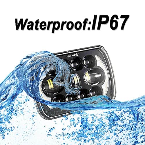 Par de faros LED 5X7 7X6 pulgadas con Haz Alto Bajo DRL Luz - Imagen 6