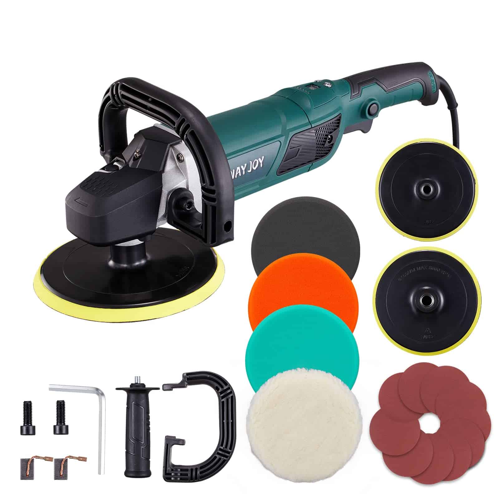 Pulidor de Buffer, Wayjoy 12.5A 1500W Rotary Car Polisher,