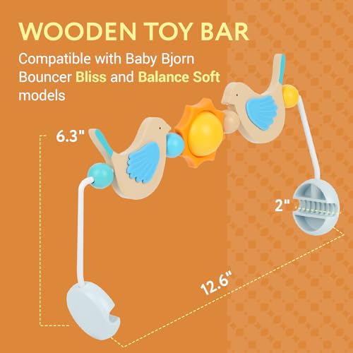 Barra de Juguete de Madera Impresa para Baby Bjorn Bouncer - Imagen 3
