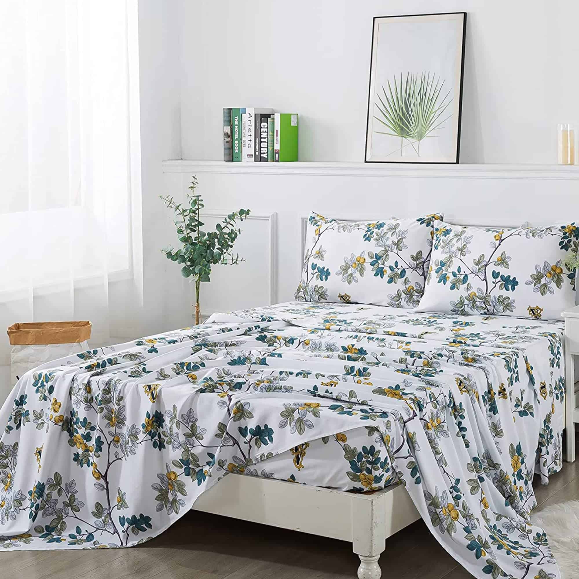 Juego de sábanas Softta Vintage Twin Size con diseño de