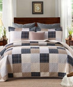 Set de Colchas King Size PANGUSHAN, Colcha de Algodón 100%,