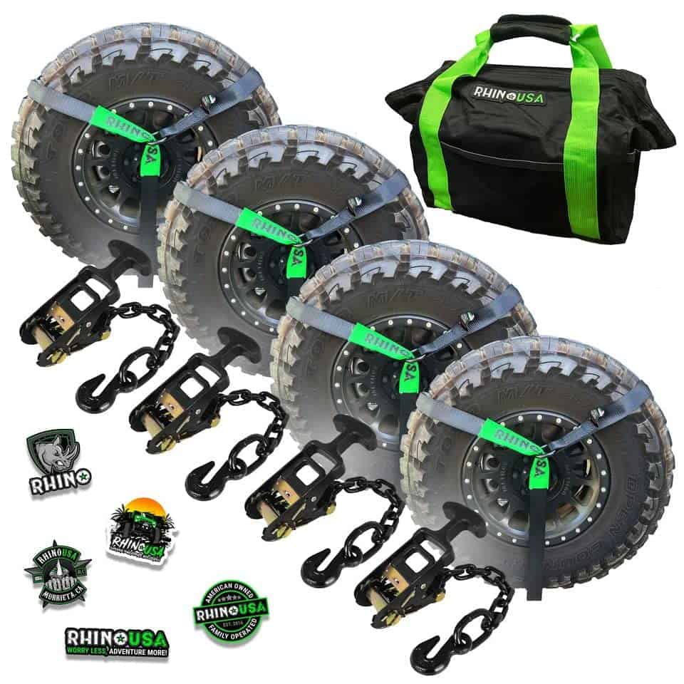 Correas de Amarrar para Automóvil Rhino USA Ratchet (4PK) -
