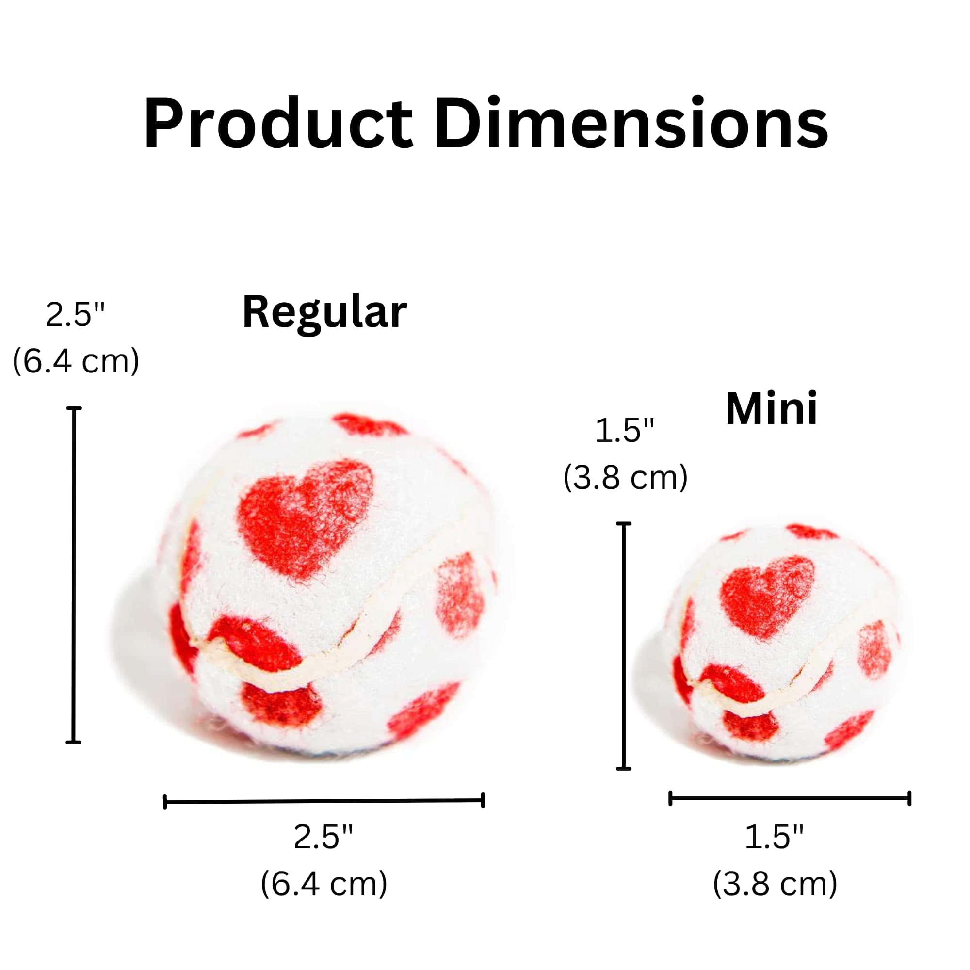 Pelotas de tenis para perros Midlee en forma de corazón de - Imagen 10