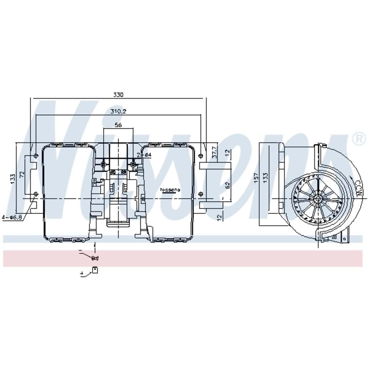 Ensamblaje del Motor del Soplador Nissens - 87486 - Imagen 7