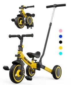 Bicicleta para niños besrey 7 en 1 con -Amarillo