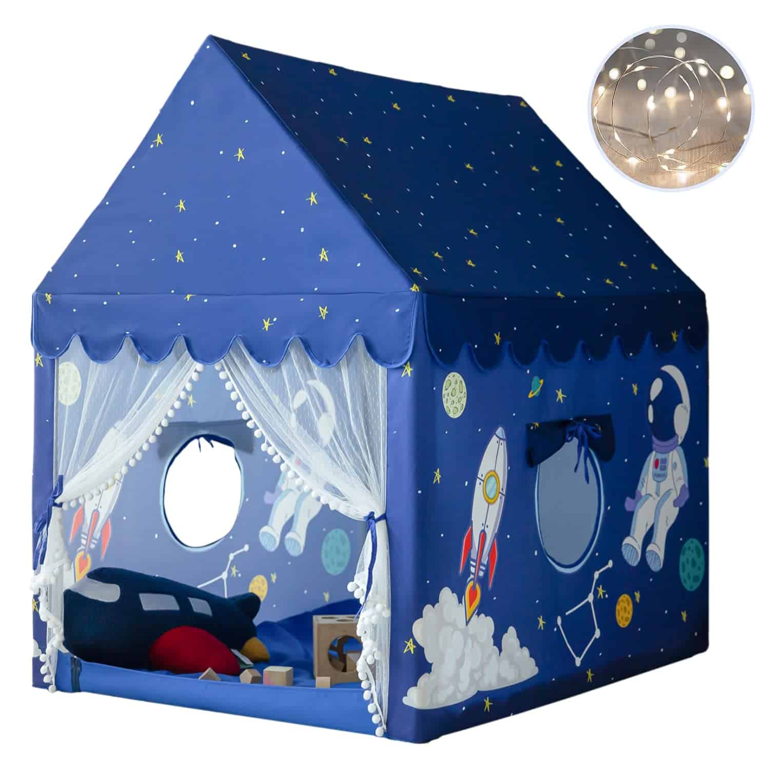 Casa de Juegos para Niños Espacio Exterior Cohete Azul - Imagen 9