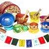 Juego de 7 Cuencos Tibetanos Cantadores, Decorados con