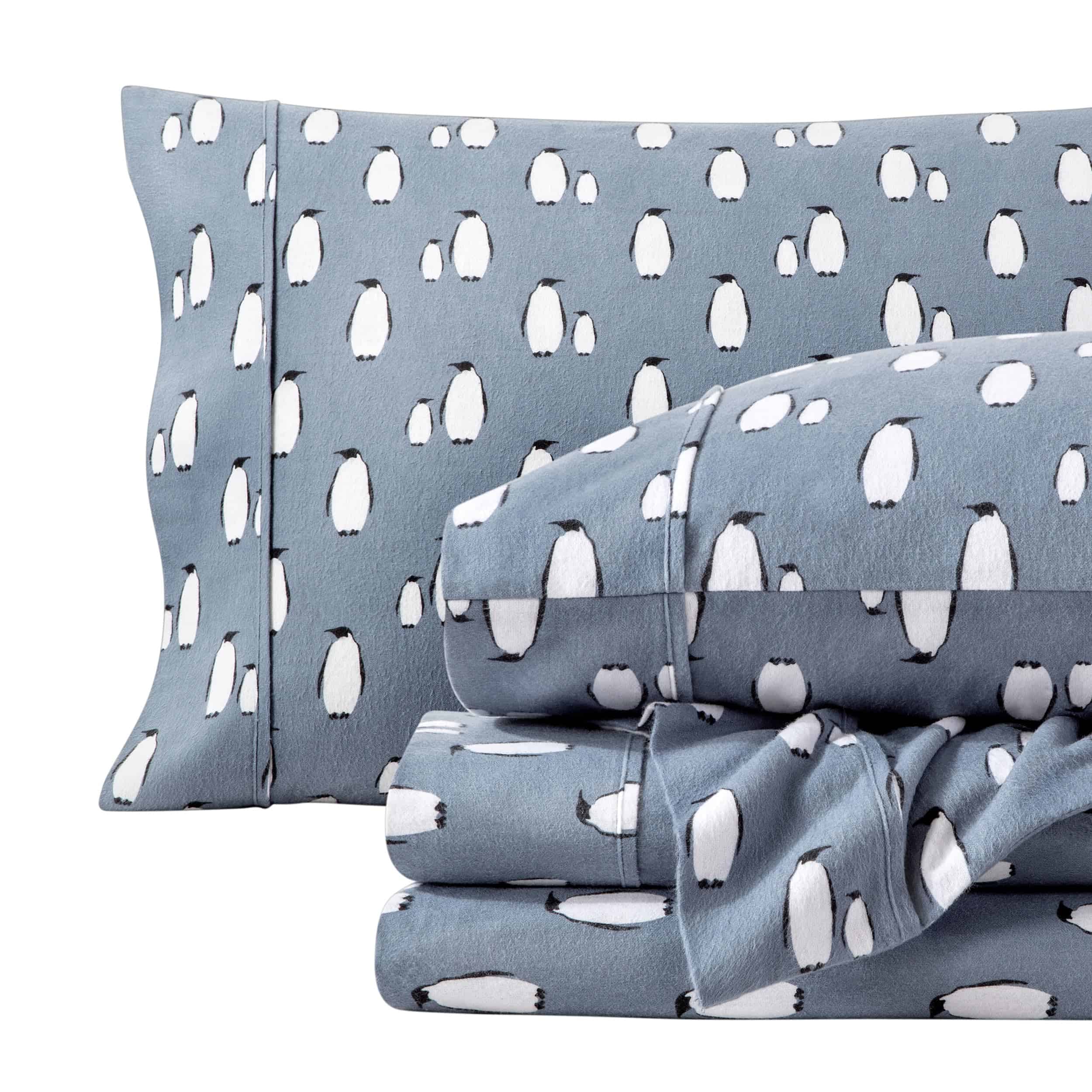 Juego de sábanas de franela estampadas Bare Home, 100%