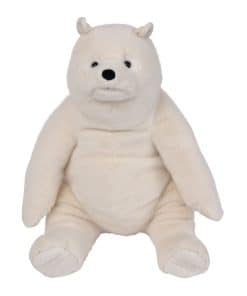 Peluche Oso Manhattan Toy 18" Crema Kodiak con Piel