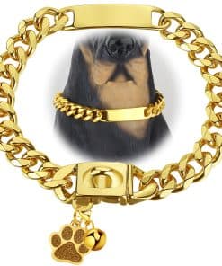 Collar de Cadena de Oro LuxLife Cuban Link para Perros 10mm