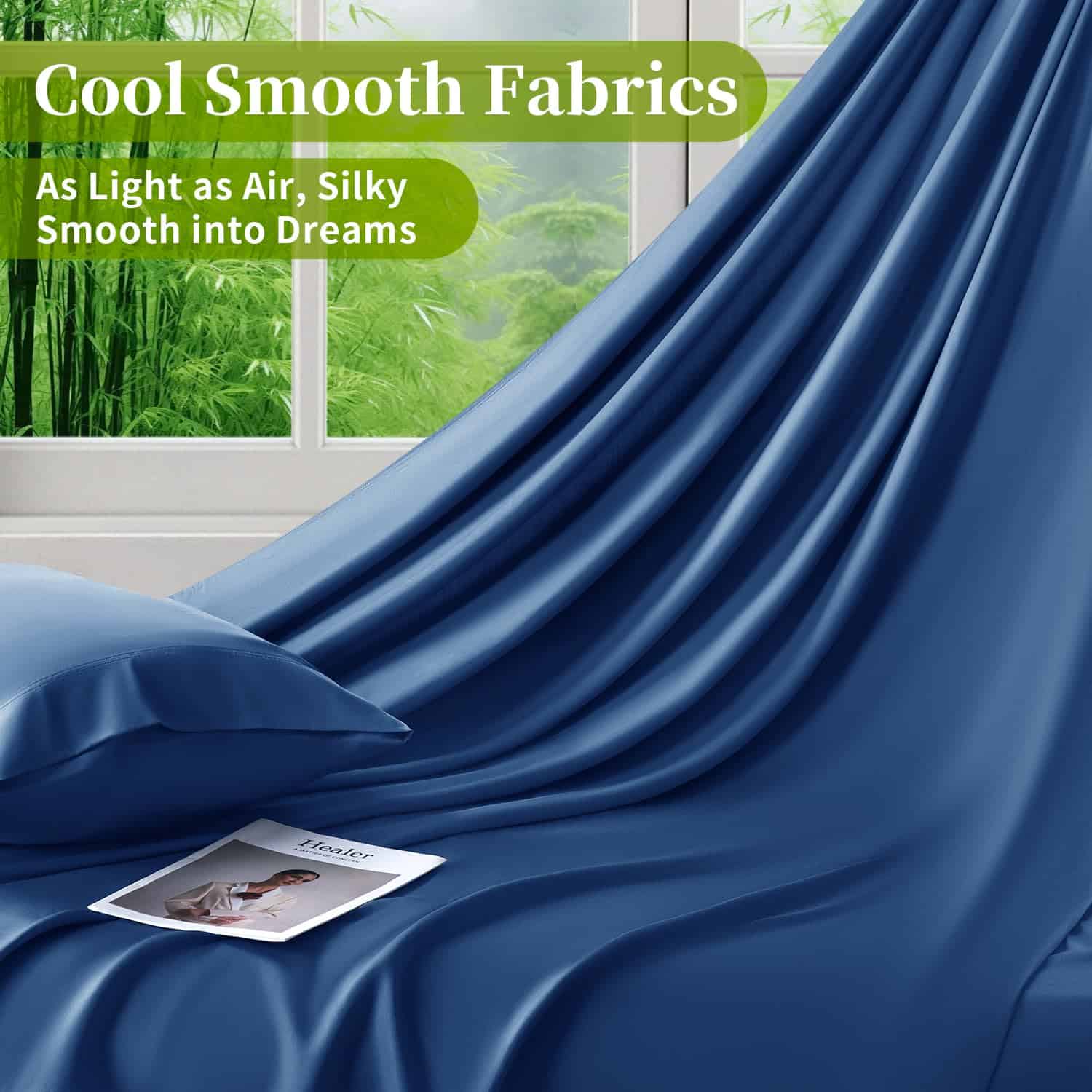 Juego de sábanas Queen Size Shilucheng 100% viscosa - Imagen 7