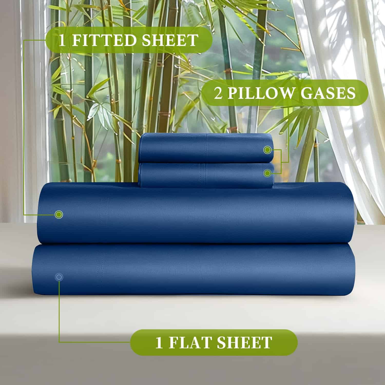 Juego de sábanas Queen Size Shilucheng 100% viscosa - Imagen 9