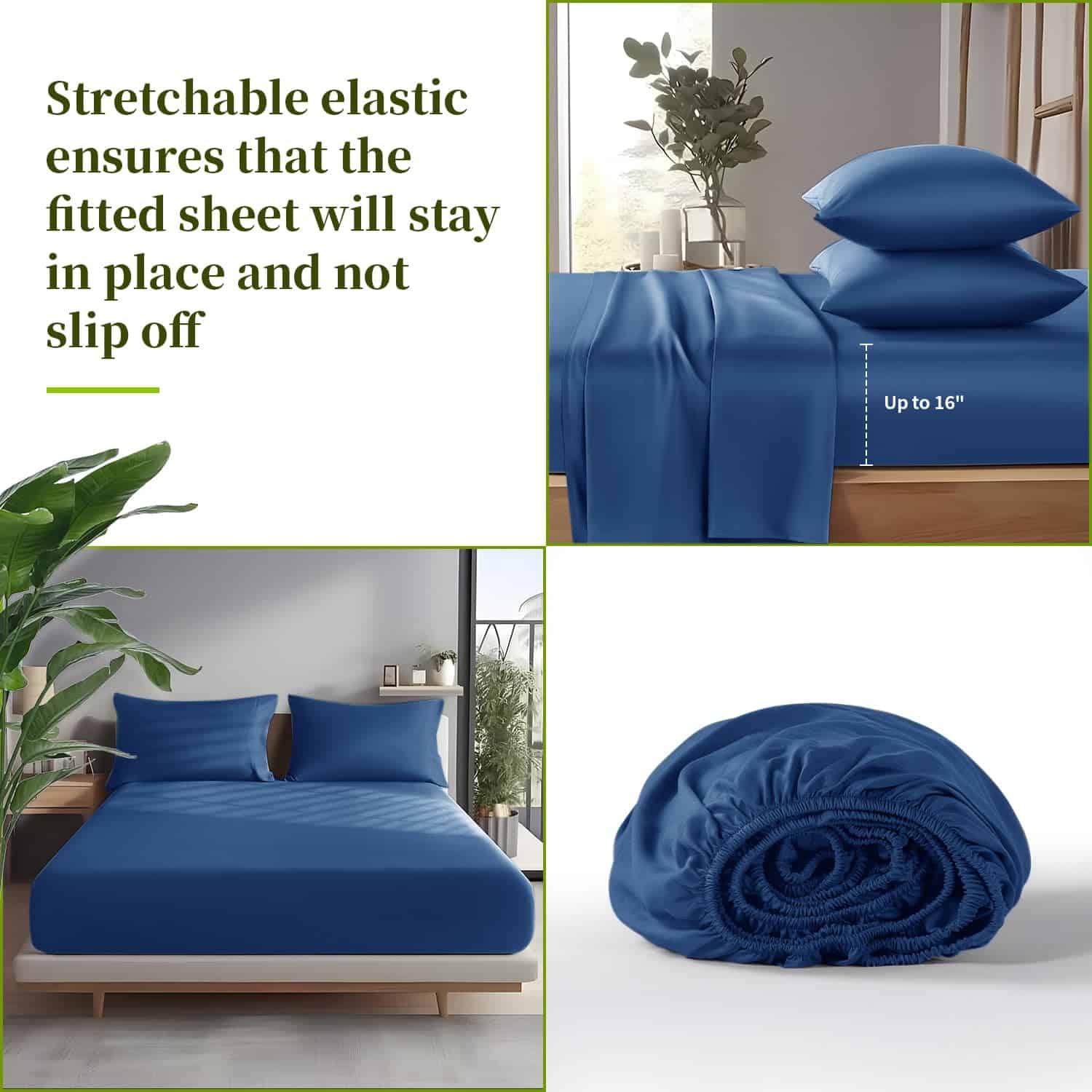 Juego de sábanas Queen Size Shilucheng 100% viscosa - Imagen 8