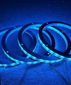 NA 4PCS 6.5" RGB Anillo de luz LED para altavoces de coche