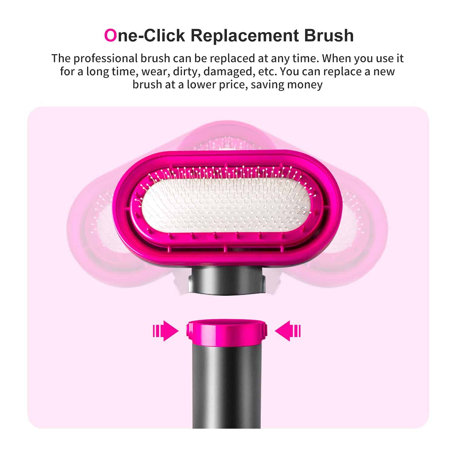 Secador de pelo para mascotas con cepillo slicker, HANMEI - Imagen 3