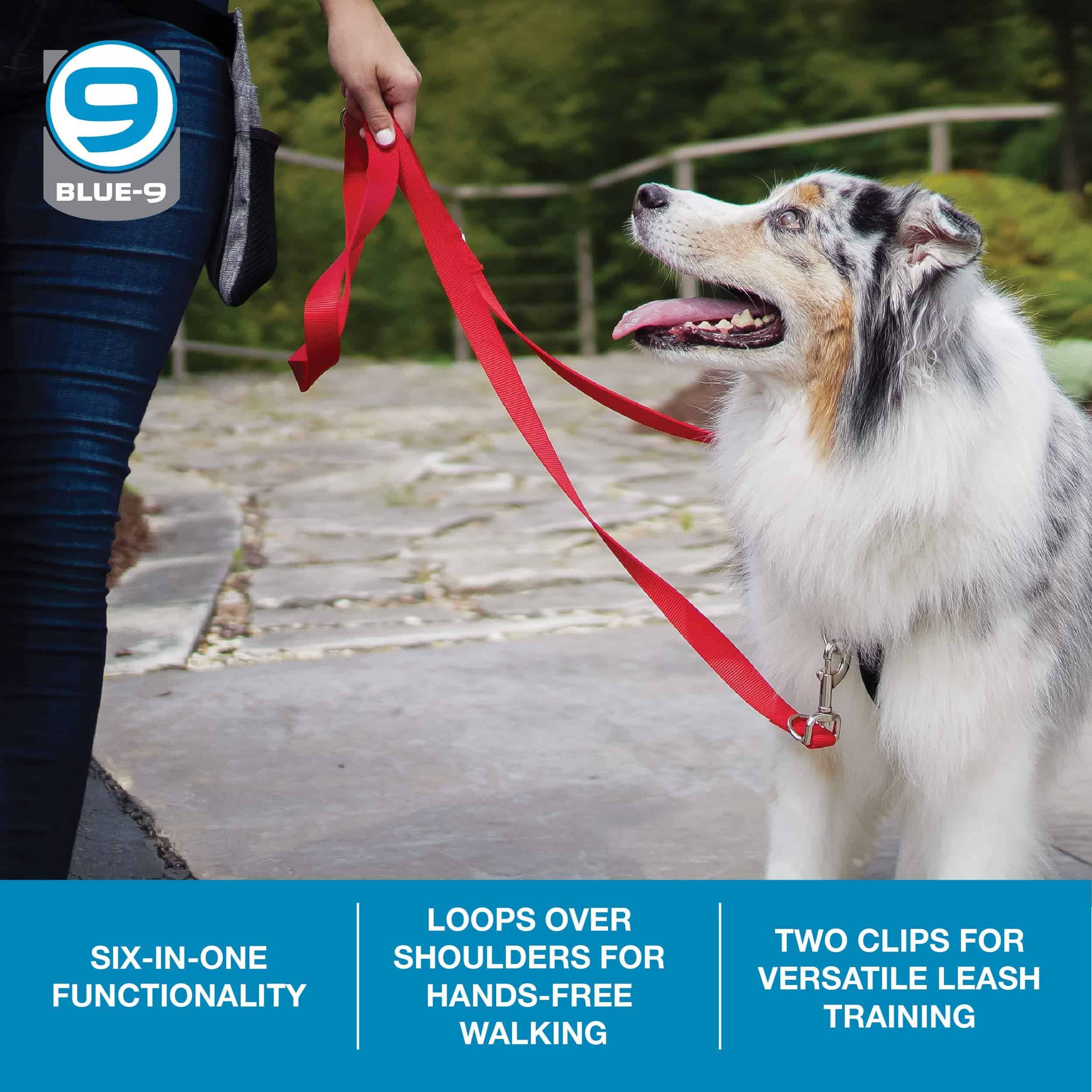 Correa multifuncional para perros Blue-9, manos libres, - Imagen 4
