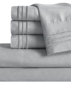 Juego de Sábanas Mocassi Twin - Juego de -Gris Claro