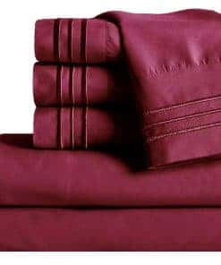 Juego de sábanas Mocassi Cali King - Sábanas -Borgoña