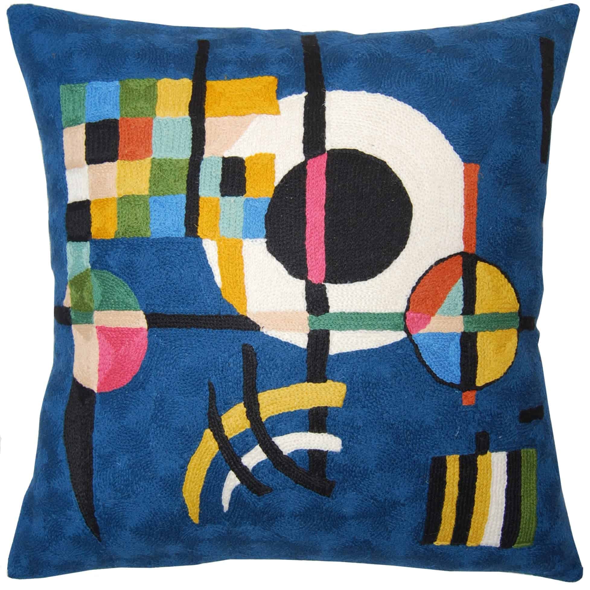 Funda de almohada Kandinsky Moderna Azul Contrapesos |