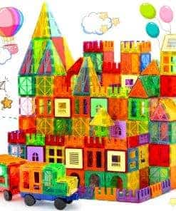 OugerToy Baldosas Magnéticas para Niños, 104PCS Bloques de