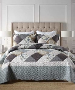 Juego de Edredón Travan de 3 Piezas para Cama Queen, Colcha