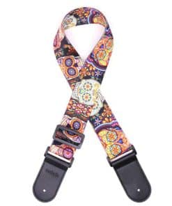 Correa de Guitarra Floral de Calavera de Azúcar de Algodón