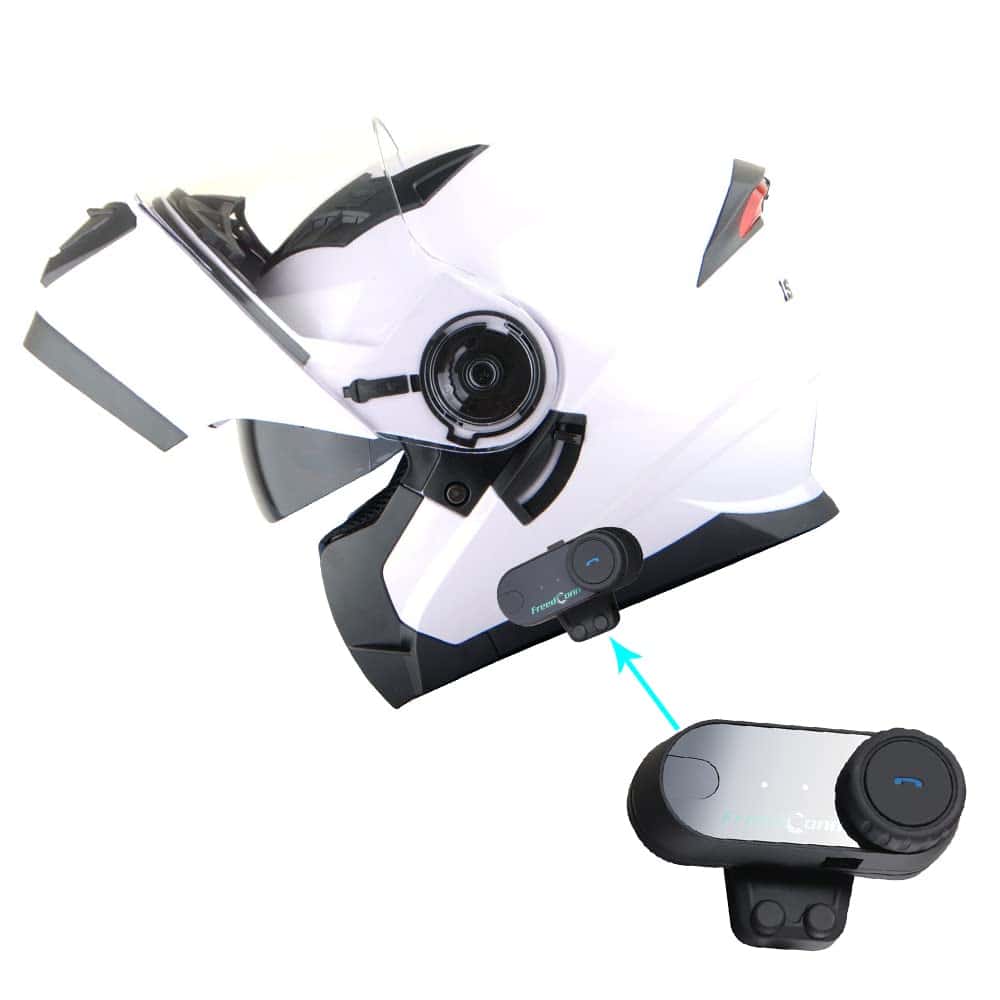 Casco de motocicleta modular 1Storm con visera doble y luz