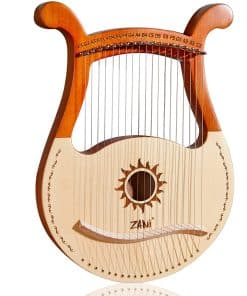 LvPets Arpa Lira 19 Cuerdas de Metal Caoba Patrón Helio de
