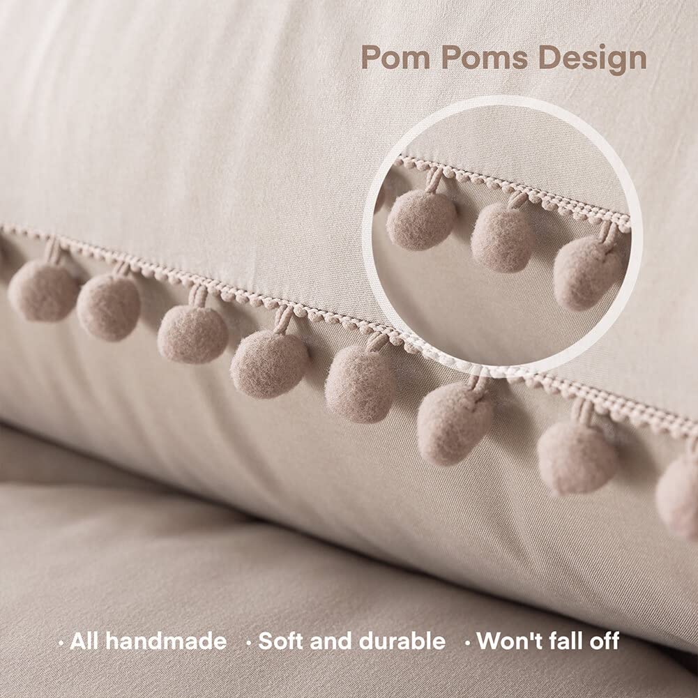 Juego de edredón Akimtic Pom Poms Fringe Queen (90x90 - Imagen 5