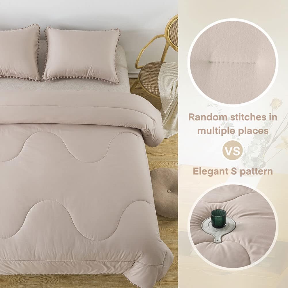 Juego de edredón Akimtic Pom Poms Fringe Queen (90x90 - Imagen 6