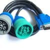 Cable de diagnóstico DB15 a tipo 2 de 9 pines y 6 pines 3ft