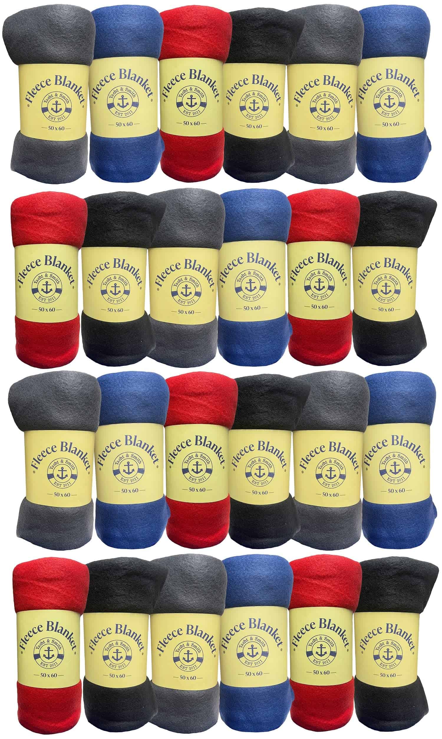 Mantas de Felpa Suave Yacht & Smith 50 X 60, Livianas,