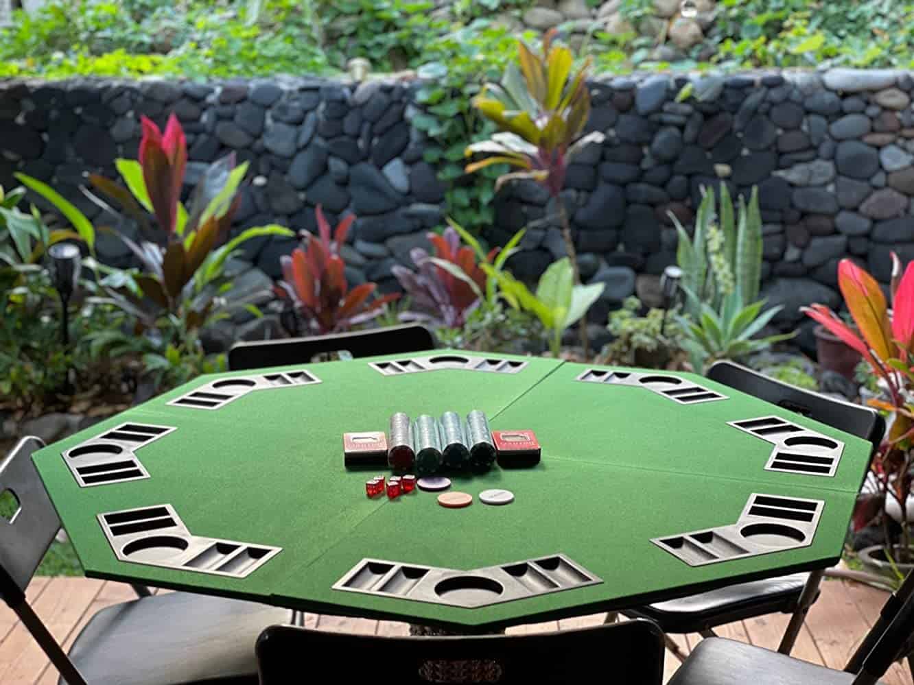 EVIEUN 48" Tapete de mesa de póker plegable para 8 - Imagen 10